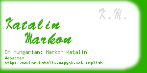 katalin markon business card